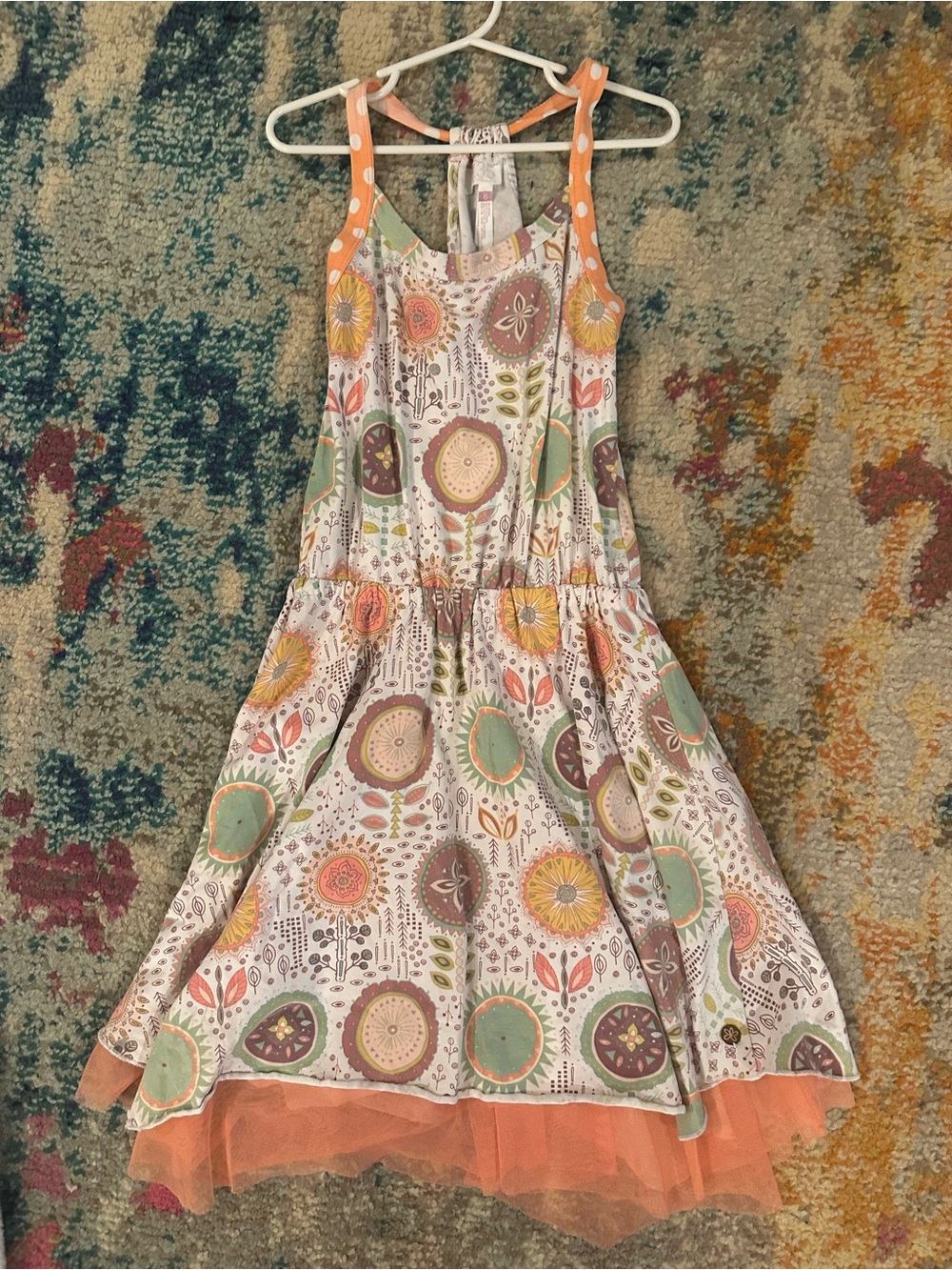 Matilda Jane Girls Dress in Peach, Mint, Yellow, Brown